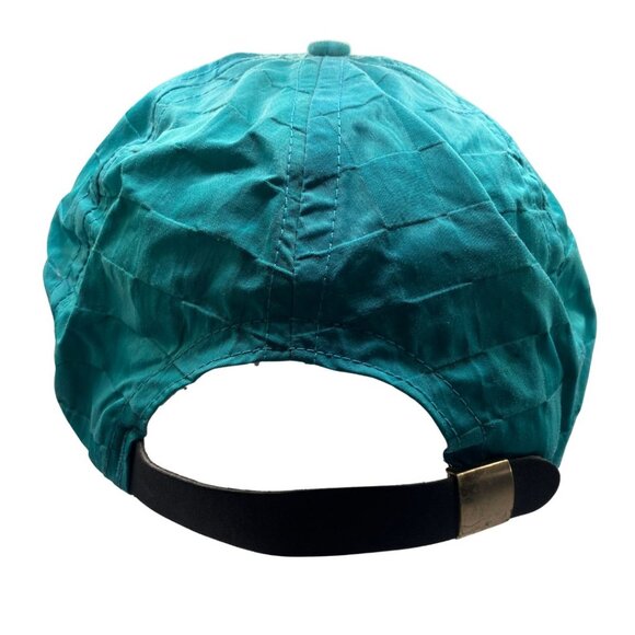 Vintage 90s Cadillac Snapback Hat Cap – Teal Checkered – Rope Trim - Picture 4 of 8